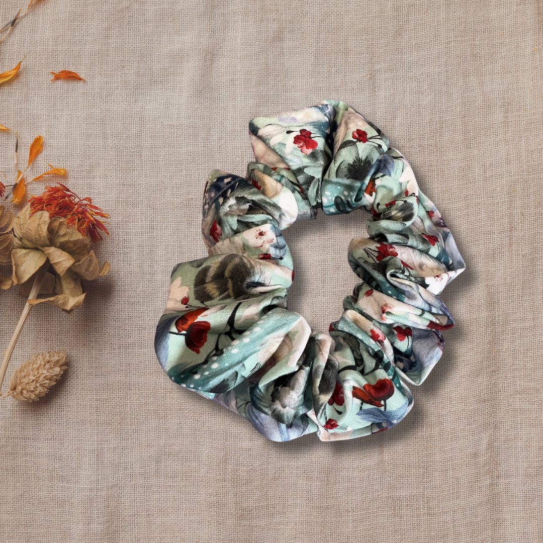 Birds of a Feather Matching Hair Scrunchie