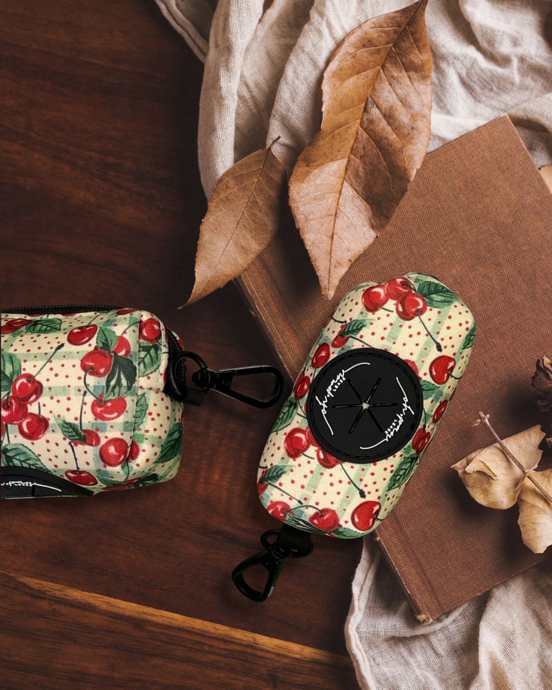 Cherry Christmas Poop Bag Holder