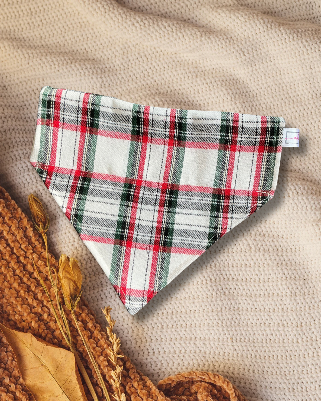 Heritage Hound Bandana - White Plaid