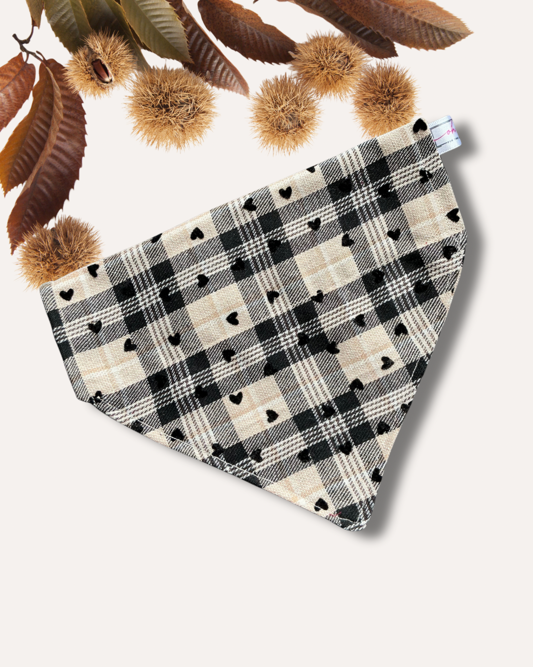 Heritage Hound Bandana - LOVE Heart Plaid