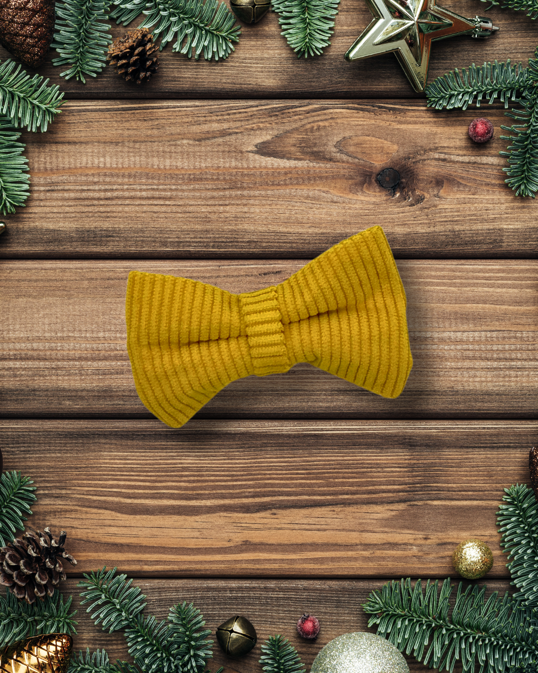 Yellow Corduroy Bow Tie