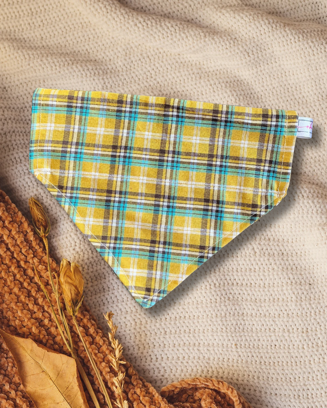 Heritage Hound Bandana - Yellow Plaid