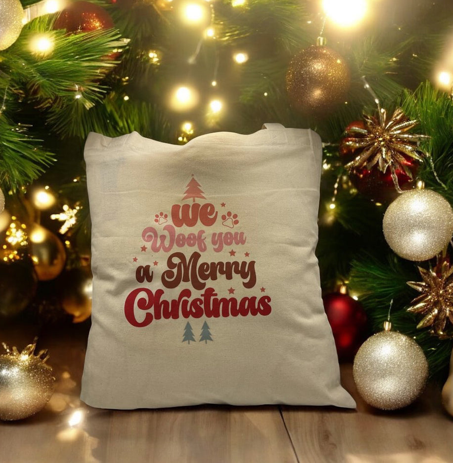 We Woof You A Merry Christmas Tote Bag