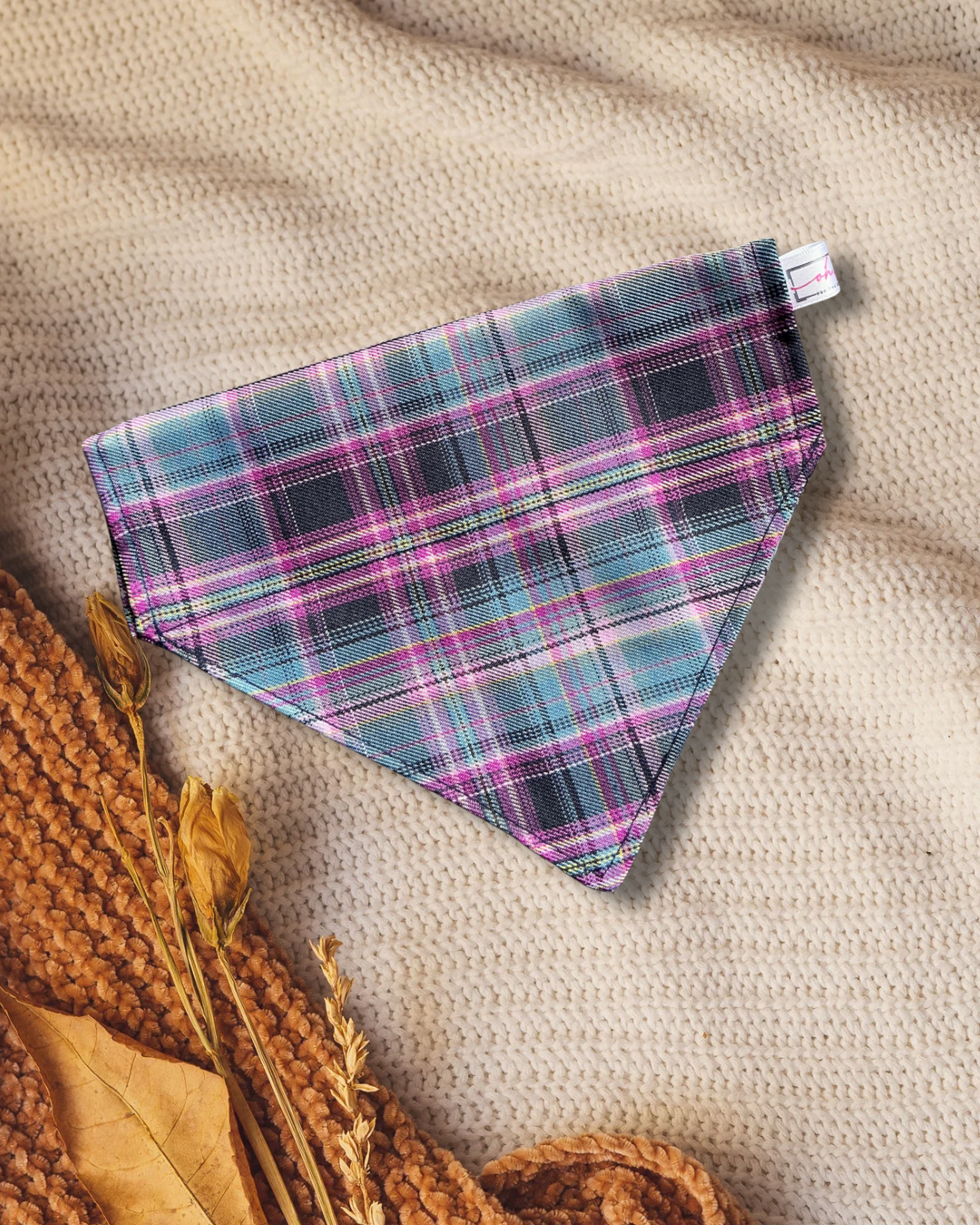Heritage Hound Bandana - Purple Plaid