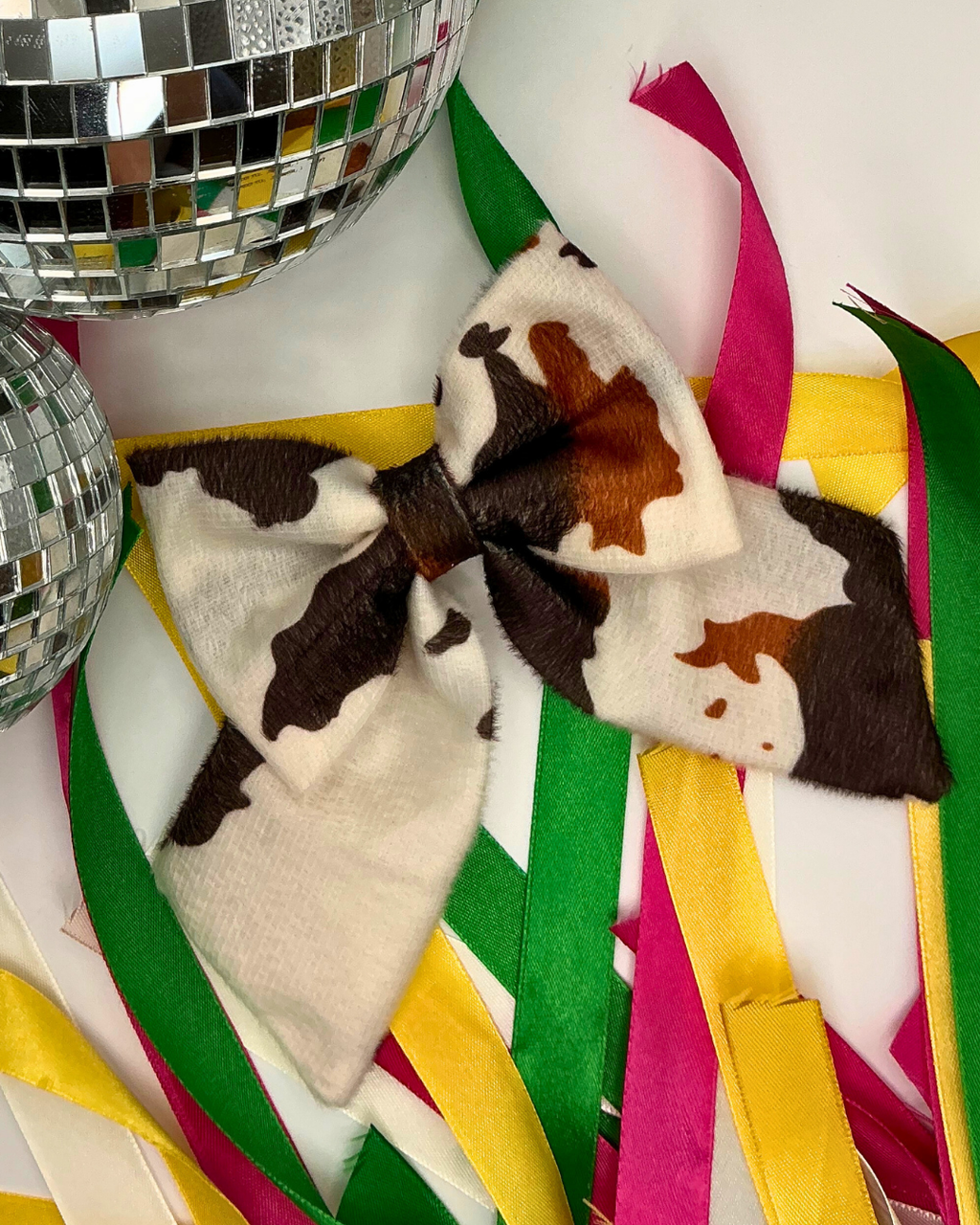 Cow Print Sailor Bow