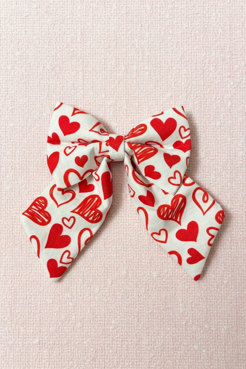 Scribble Heart Sailor Bow