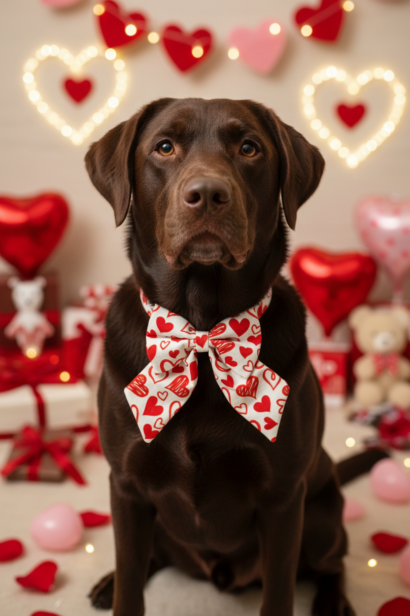 Scribble Heart Sailor Bow