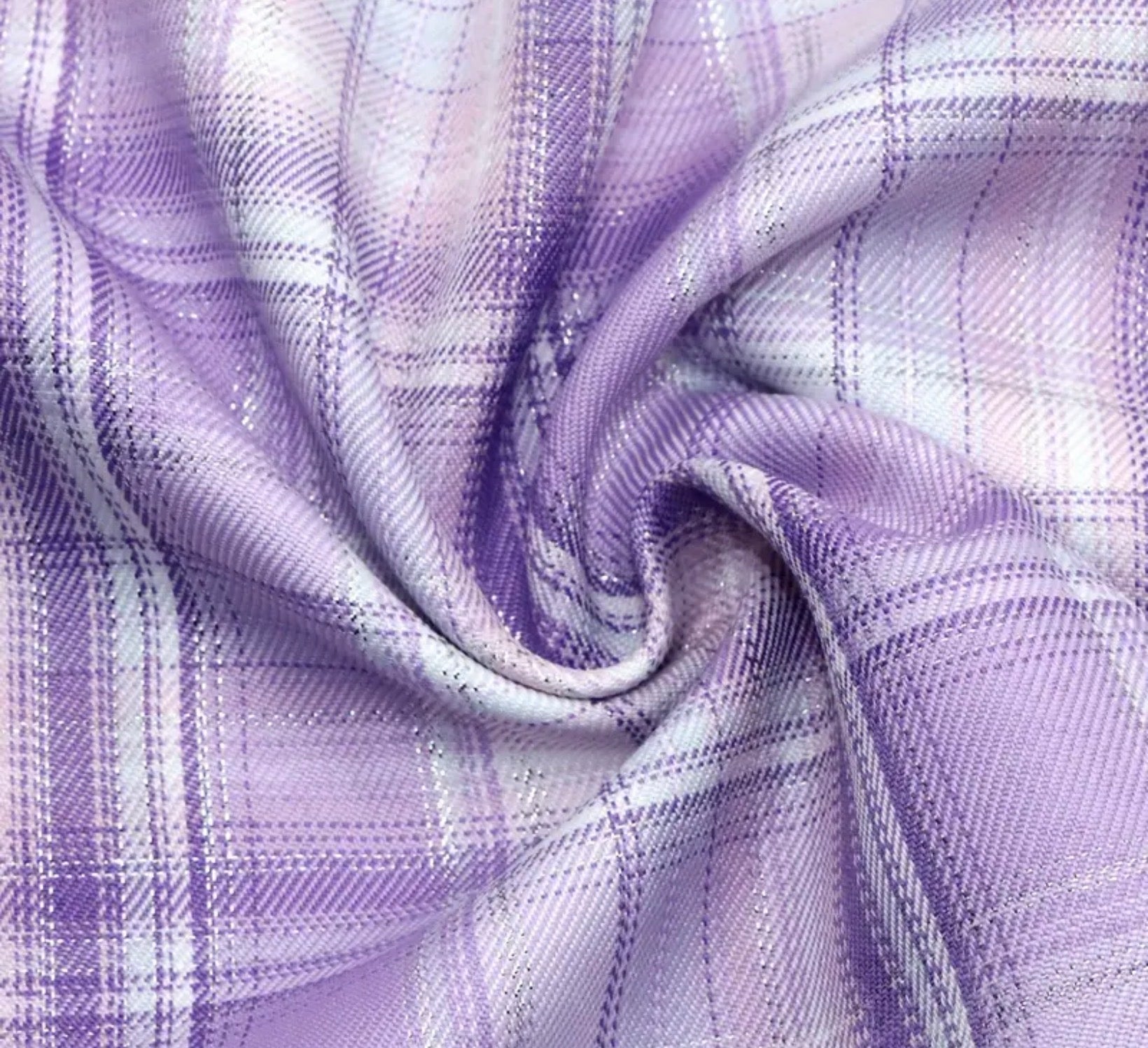 Heritage Hound - Lilac Shimmer Check Sailor Bow