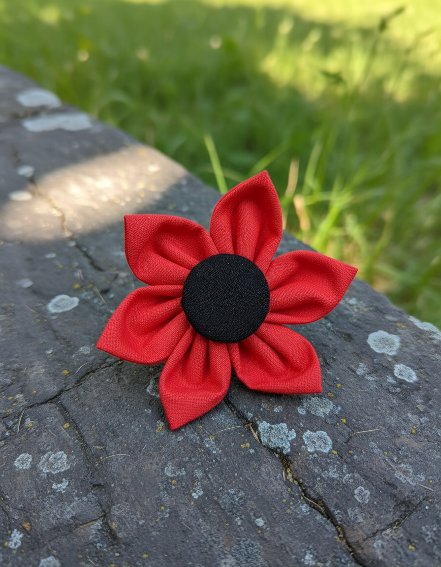 Paws for Remembrance Red Poppy Collar Flower