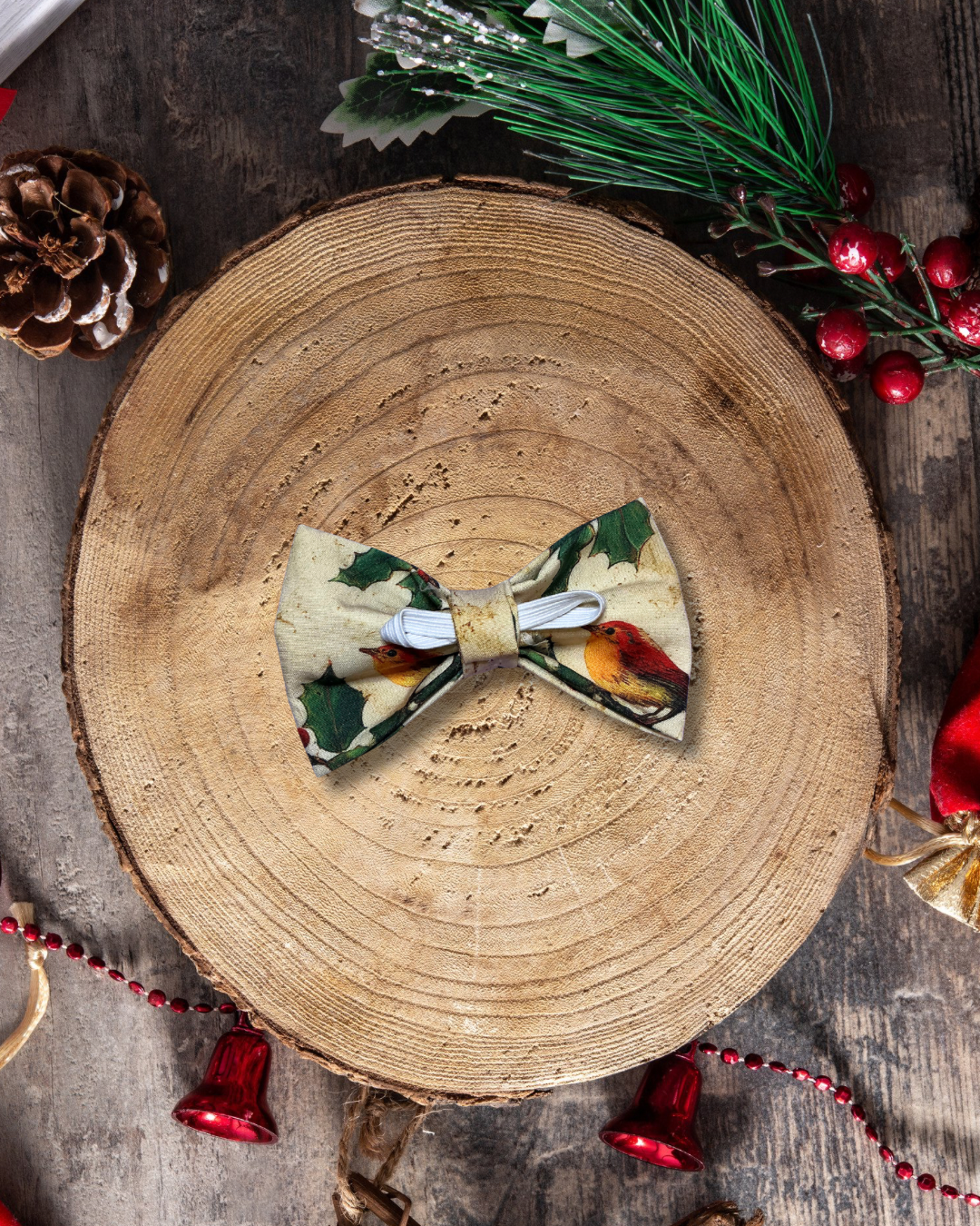 Festive Robin Bow Tie
