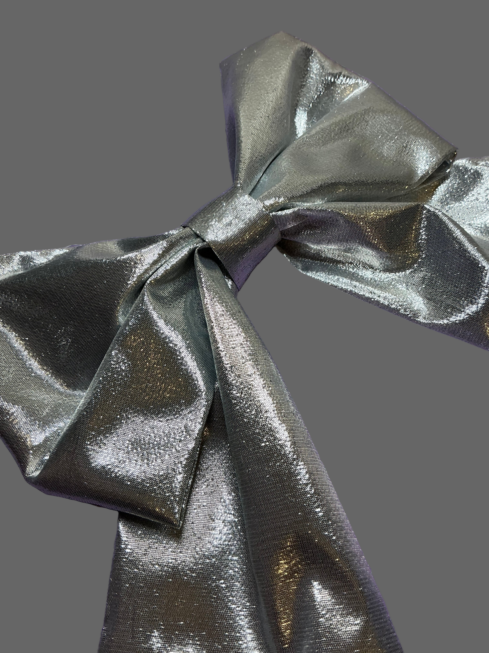 Organza Sailor Bow - Silver