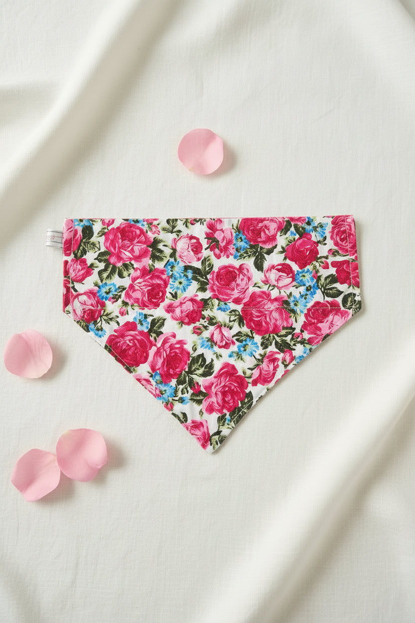 Vintage Rose Bandana - Pink