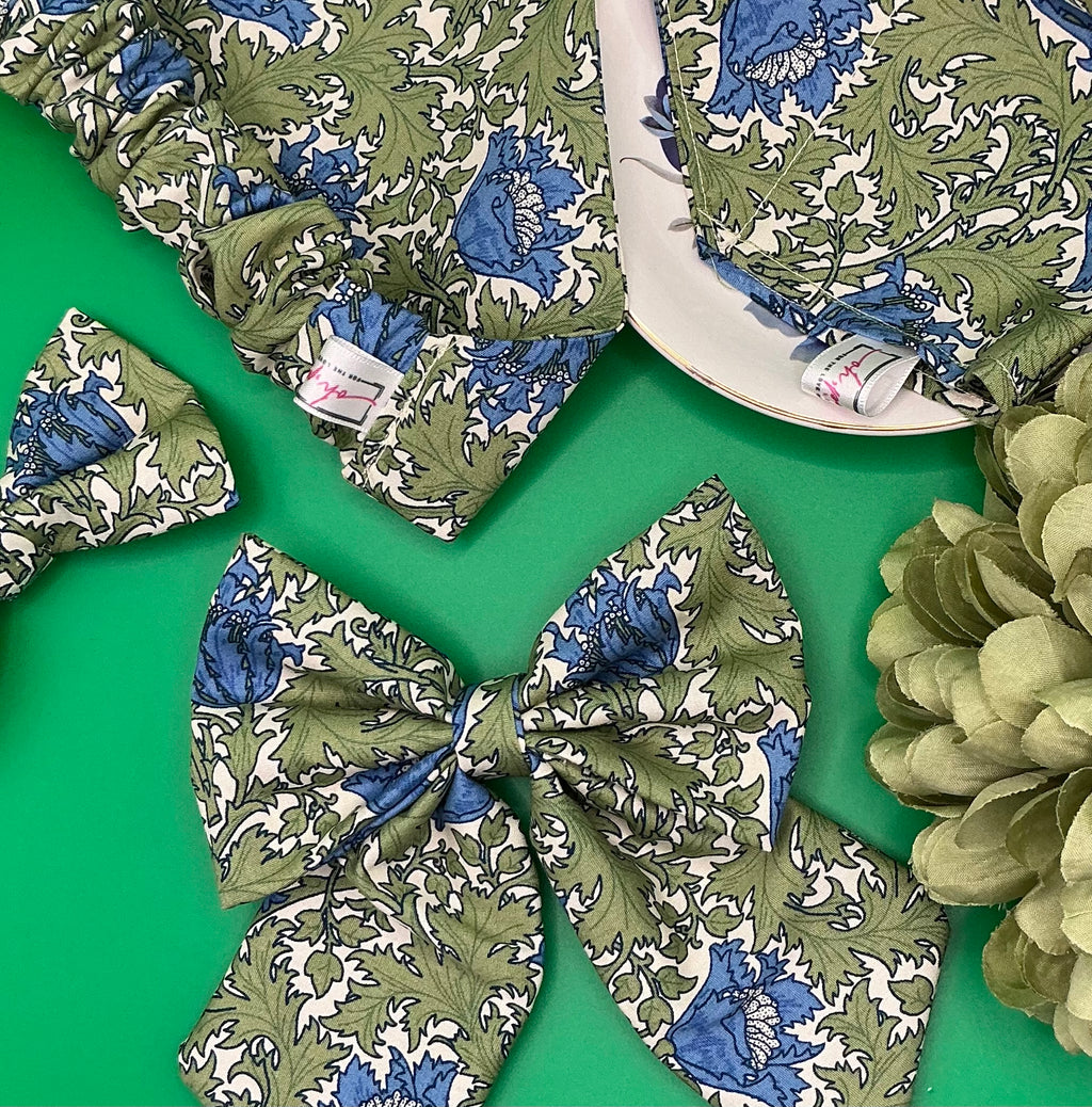 Fur-tastic Floral: Evergreen Trails Sailor Bow