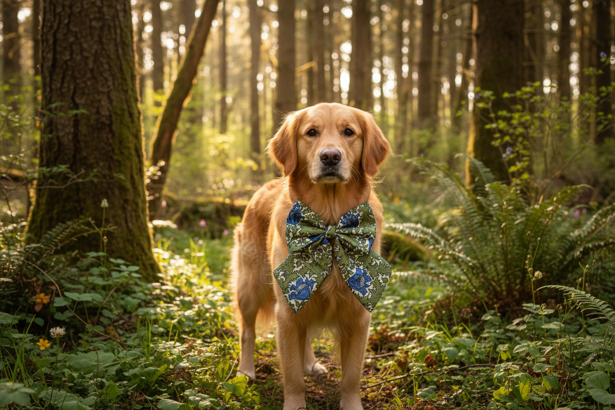 Fur-tastic Floral: Evergreen Trails Sailor Bow