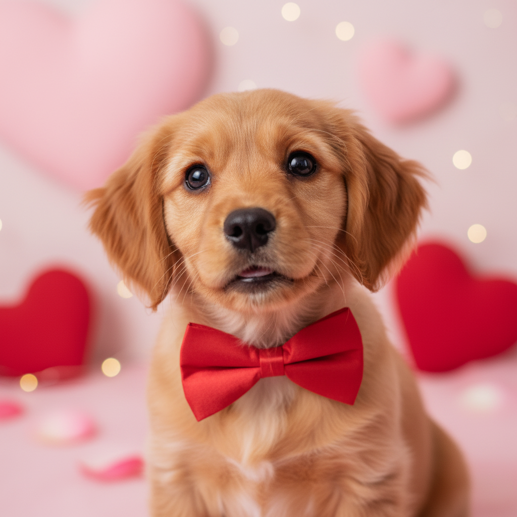 Ruby Red Satin Matching Hair Bow