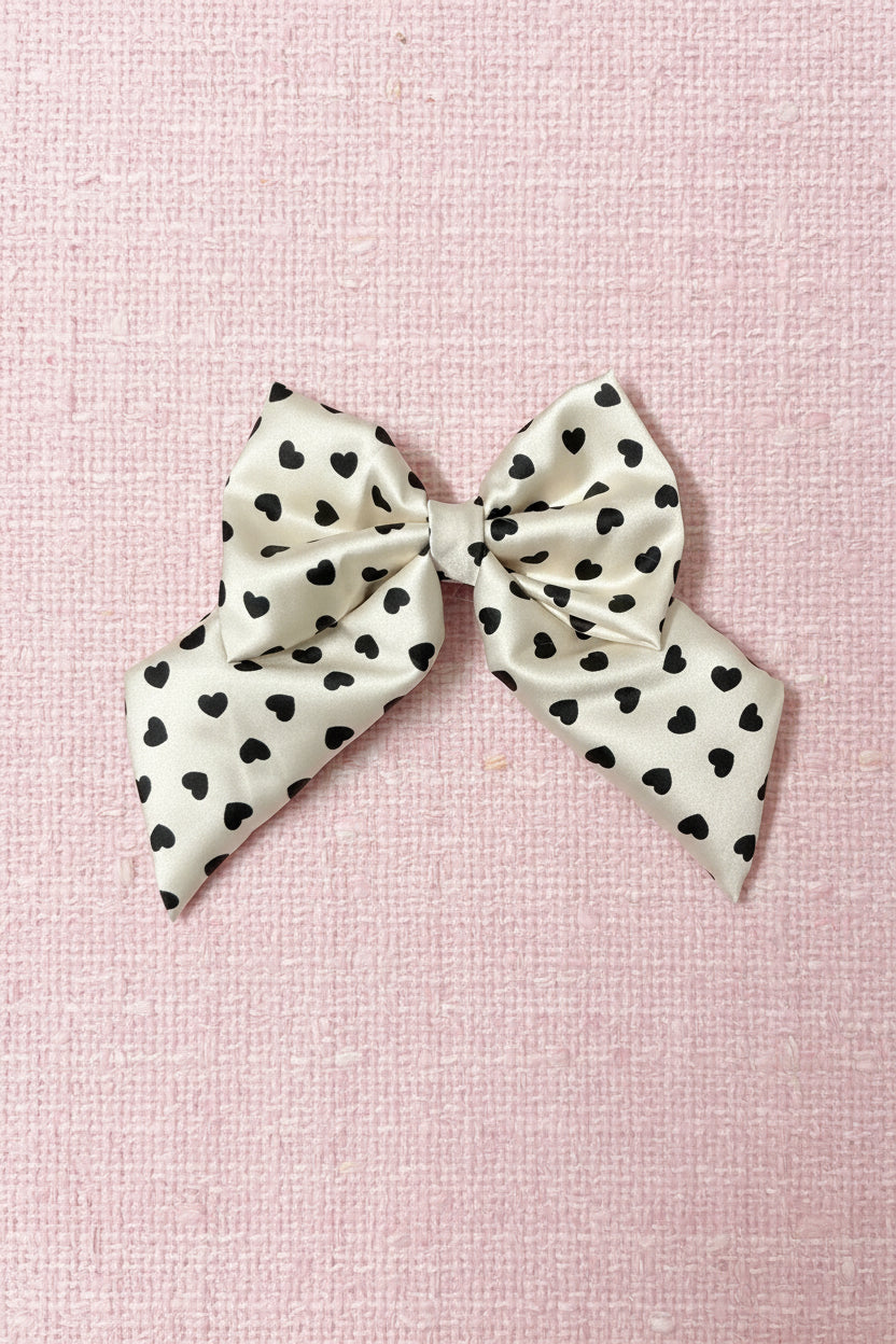 Black & White Heart Sailor Bow