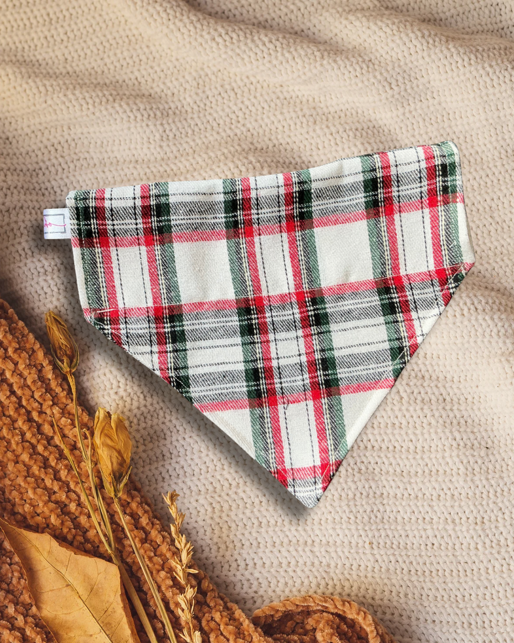 Heritage Hound Bandana - White Plaid
