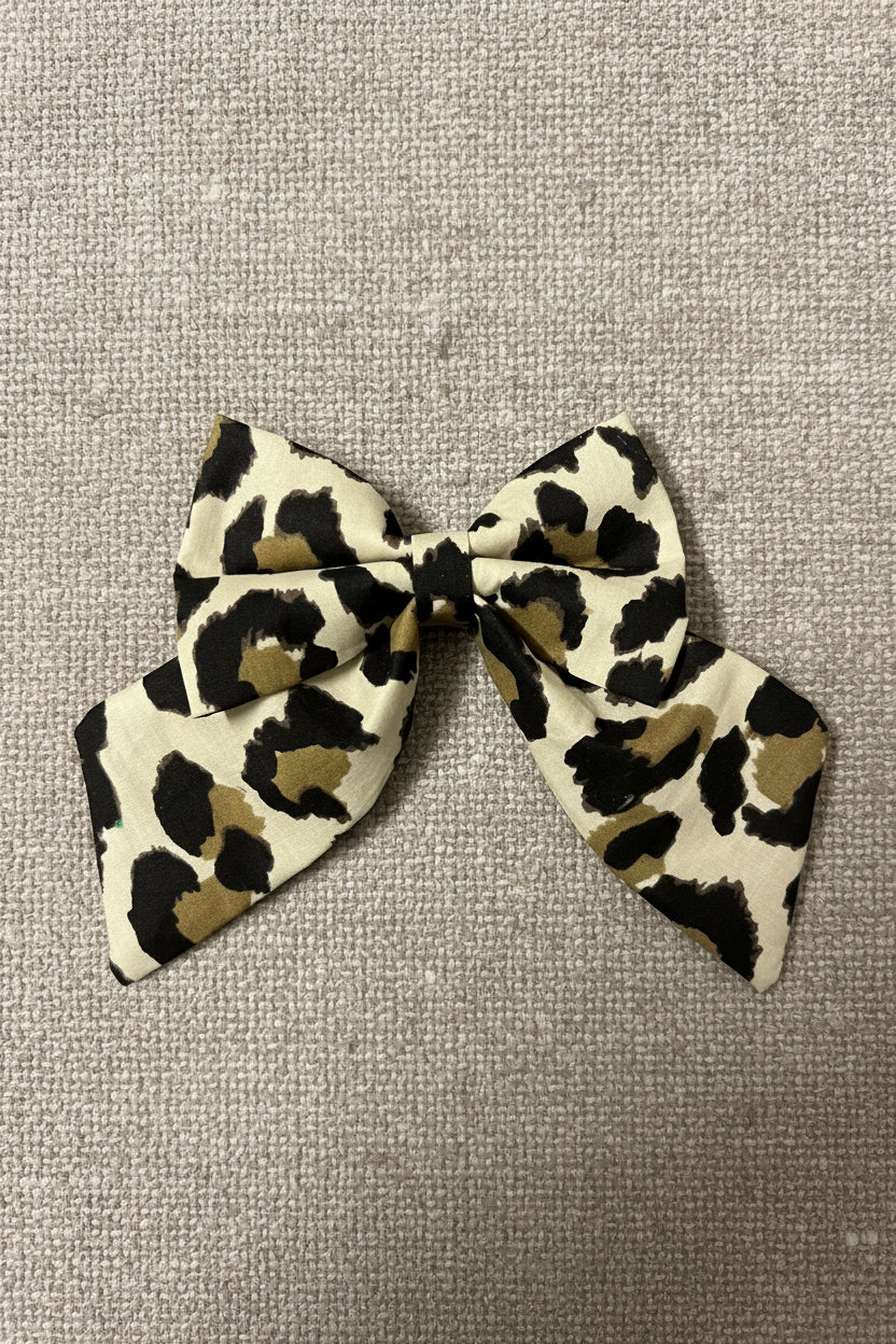 Leopard Print Sailor Bow