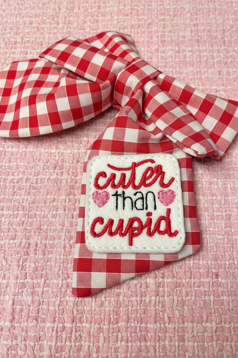 Cuter Than Cupid Gingham Sailor Bow