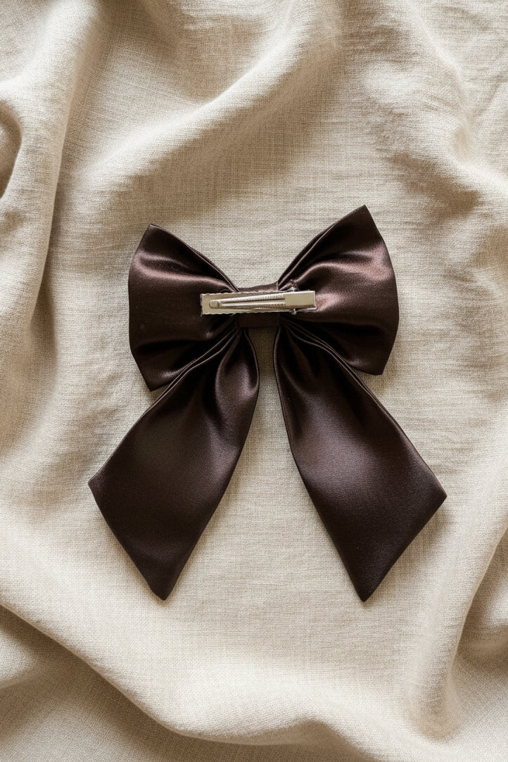 Social Season - Chocolate Luxe Satin Mama & Me Matching Set