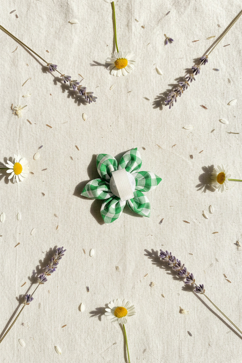 Picnic Pals Collar Flowers - Green