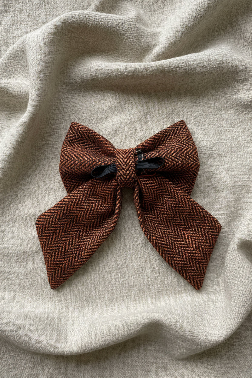 Countryside Club - Rustic Tweed Sailor Bow