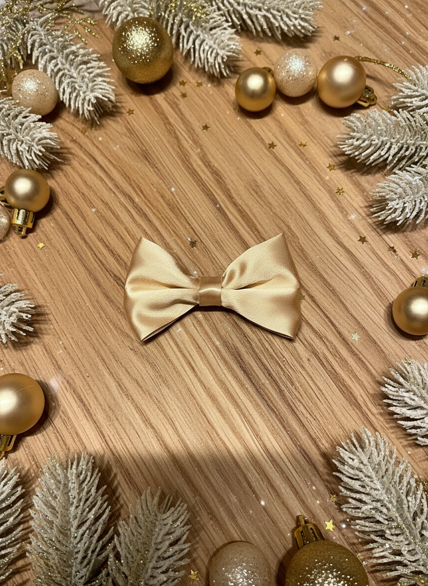 Satin Luxe Bow Tie - Gold