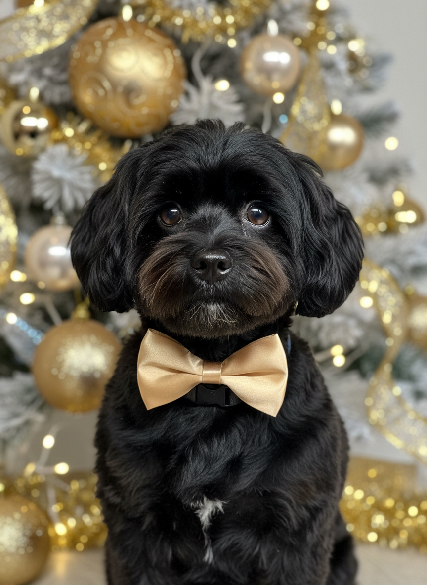 Satin Luxe Bow Tie - Gold
