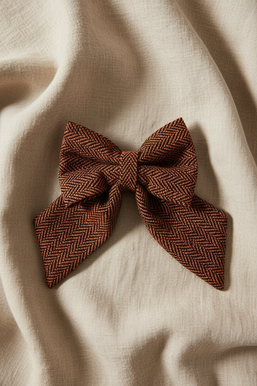 Countryside Club - Rustic Tweed Sailor Bow
