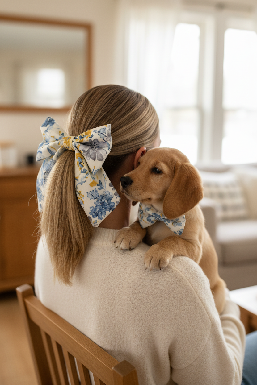 Fur-tastic Floral: Spring Bloom Hair Bow