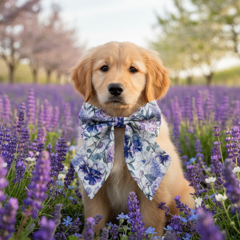 Fur-tastic Florals Lilac Sailor Bow