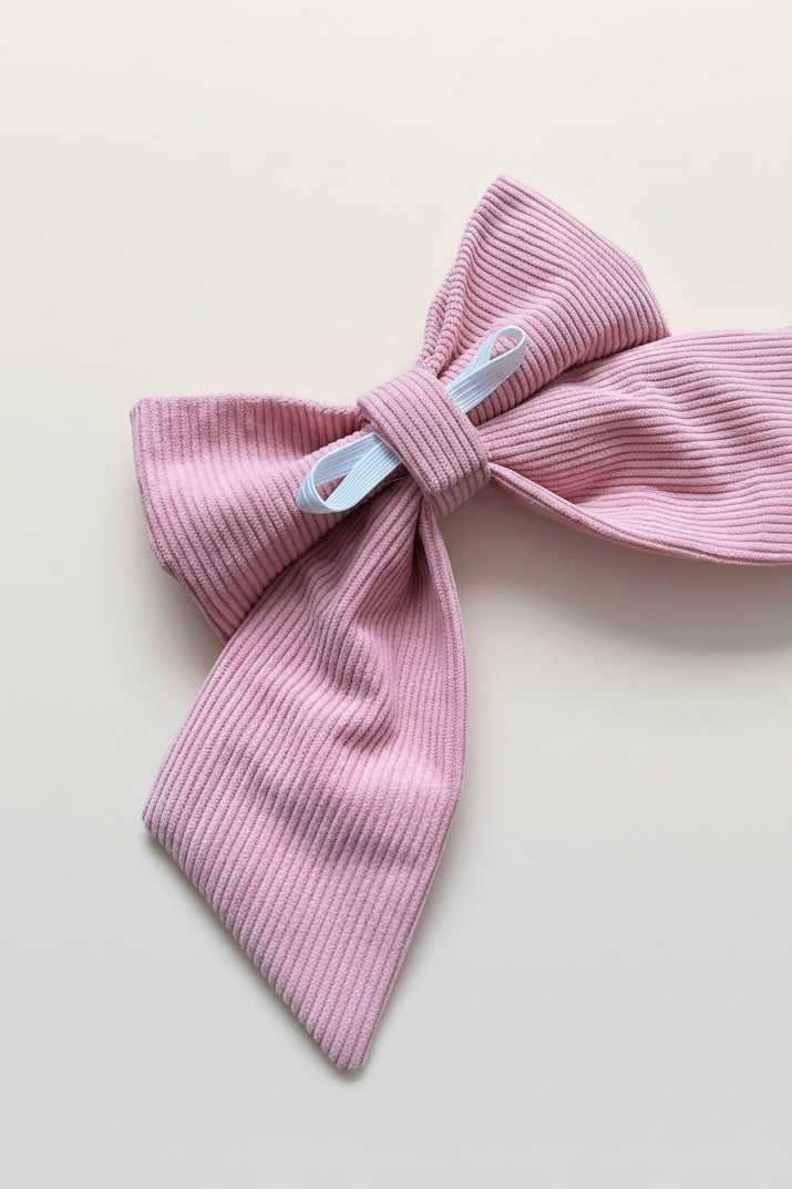 Dusty Rose Corduroy Sailor Bow