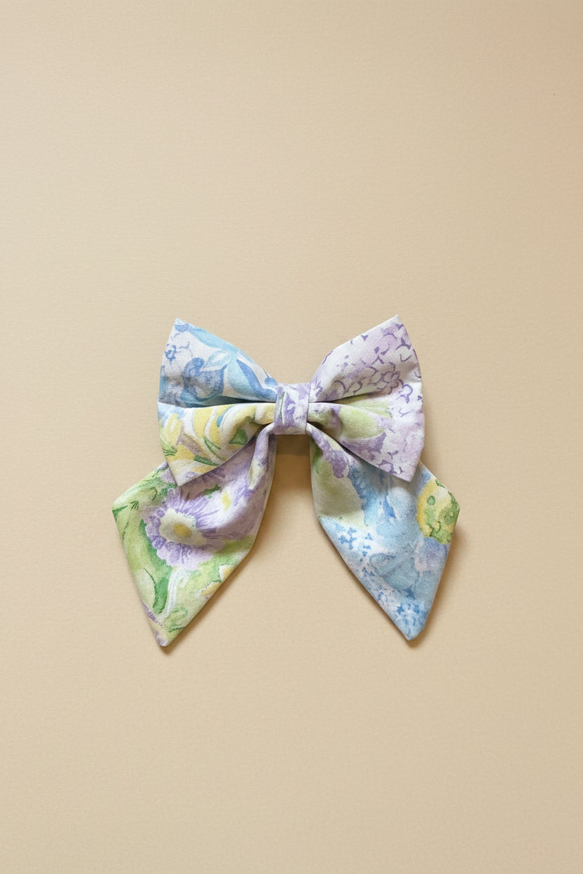 Soft Summer Meadow Sailor Bow Yellow