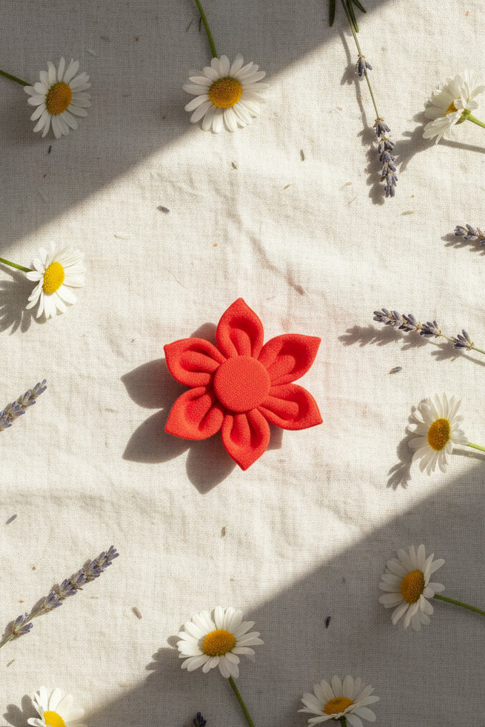 Orange Linen Collar Flowers