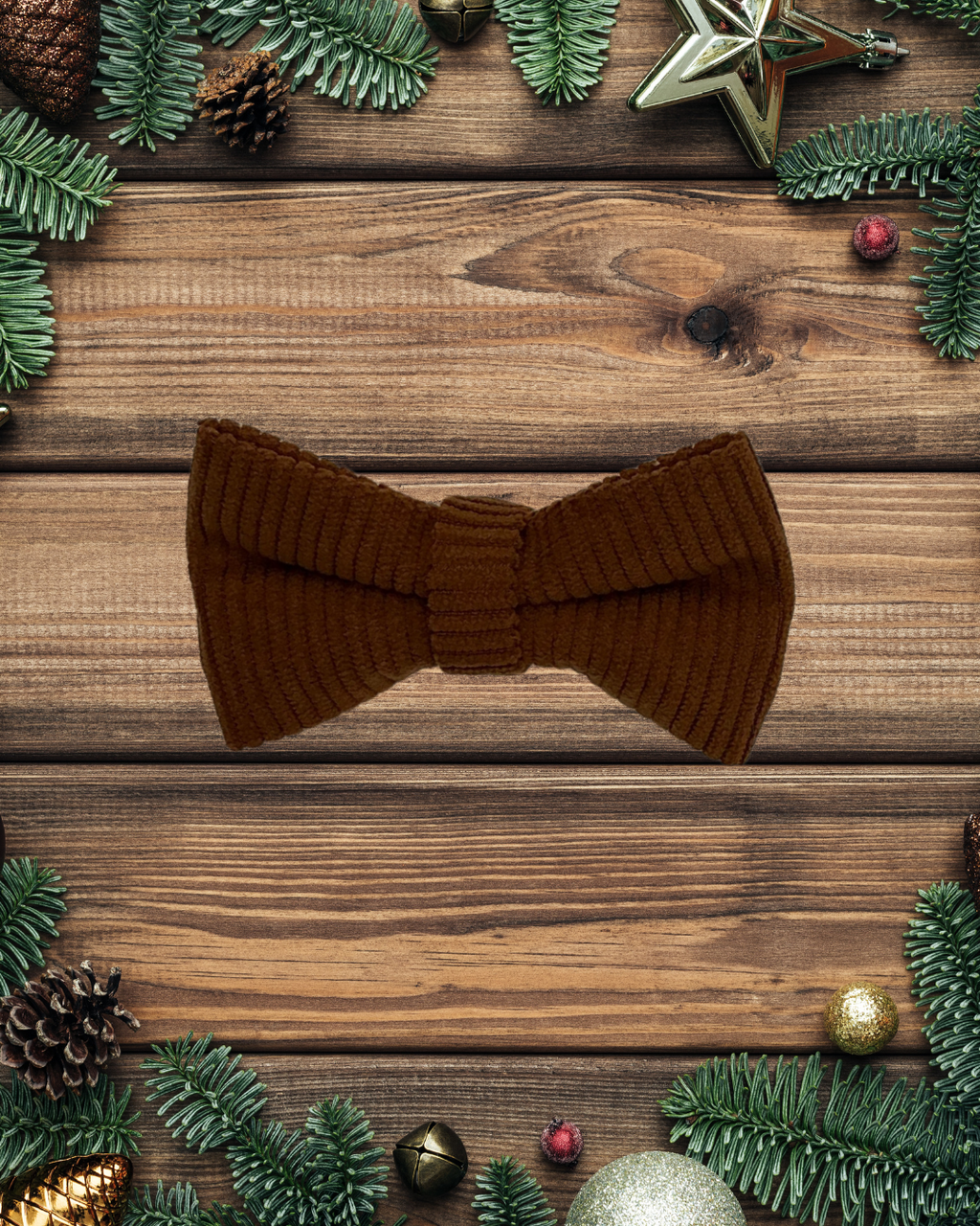 Brown Corduroy Bow Tie