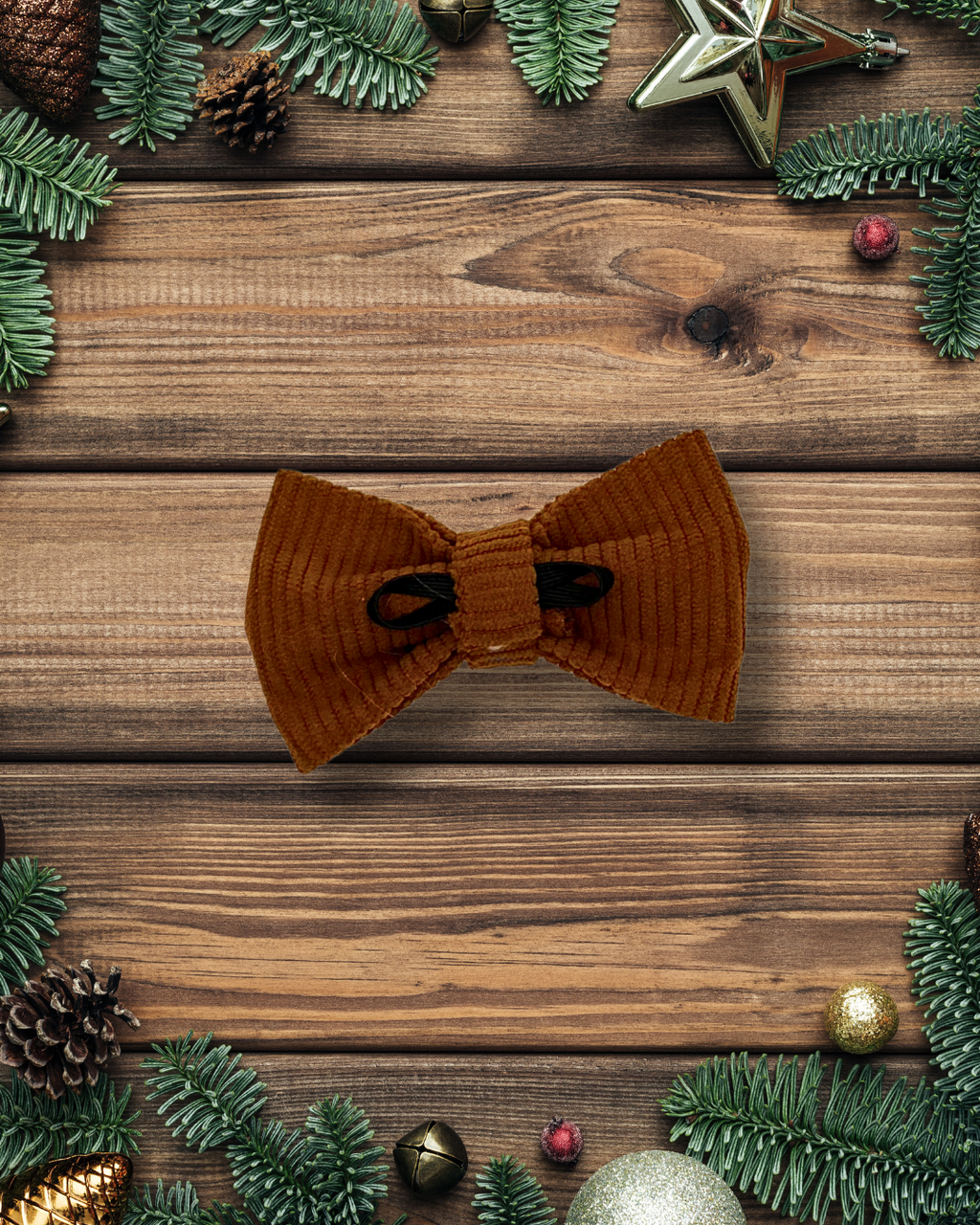 Brown Corduroy Bow Tie
