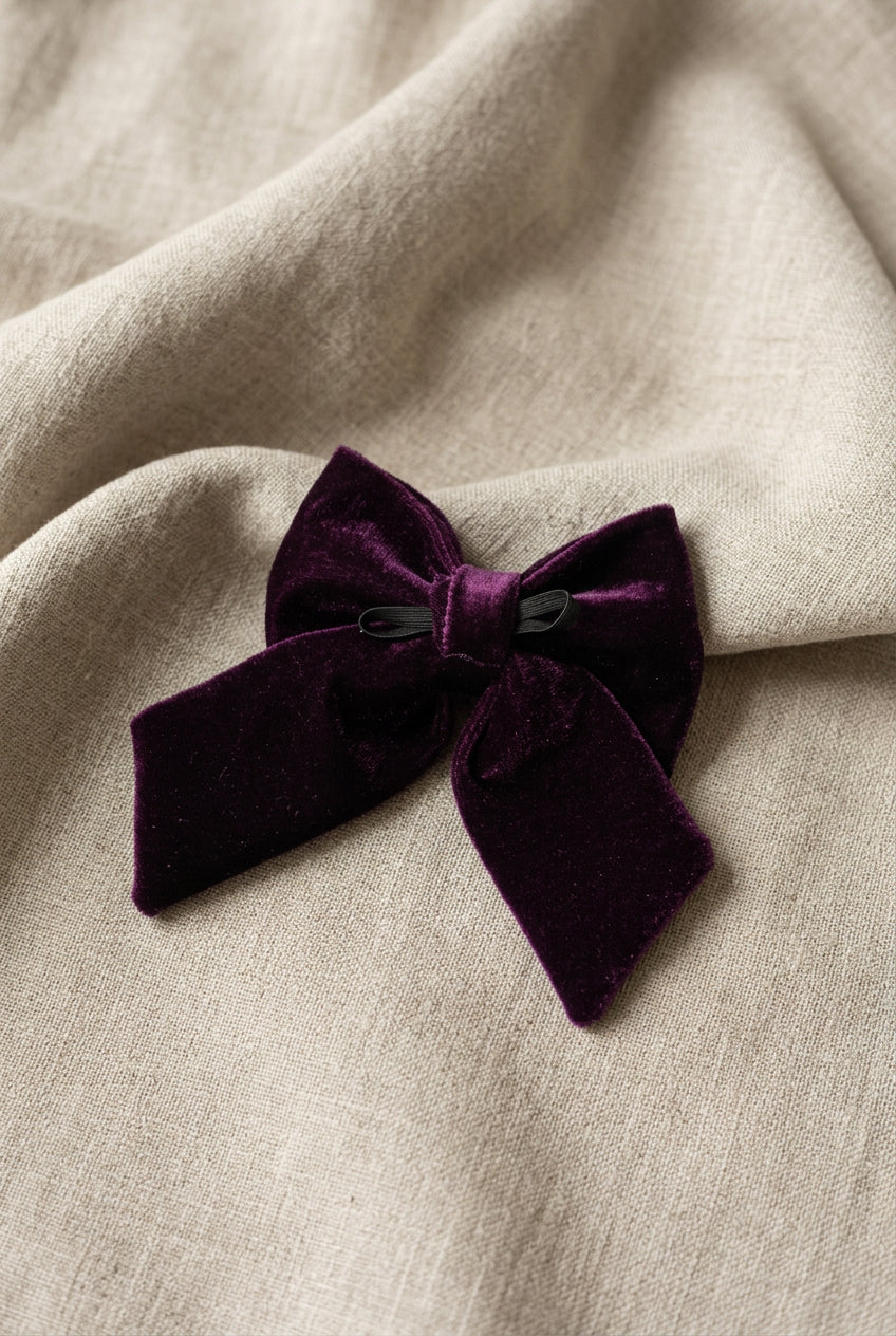 Social Season - Plum Velvet Sailor Bow