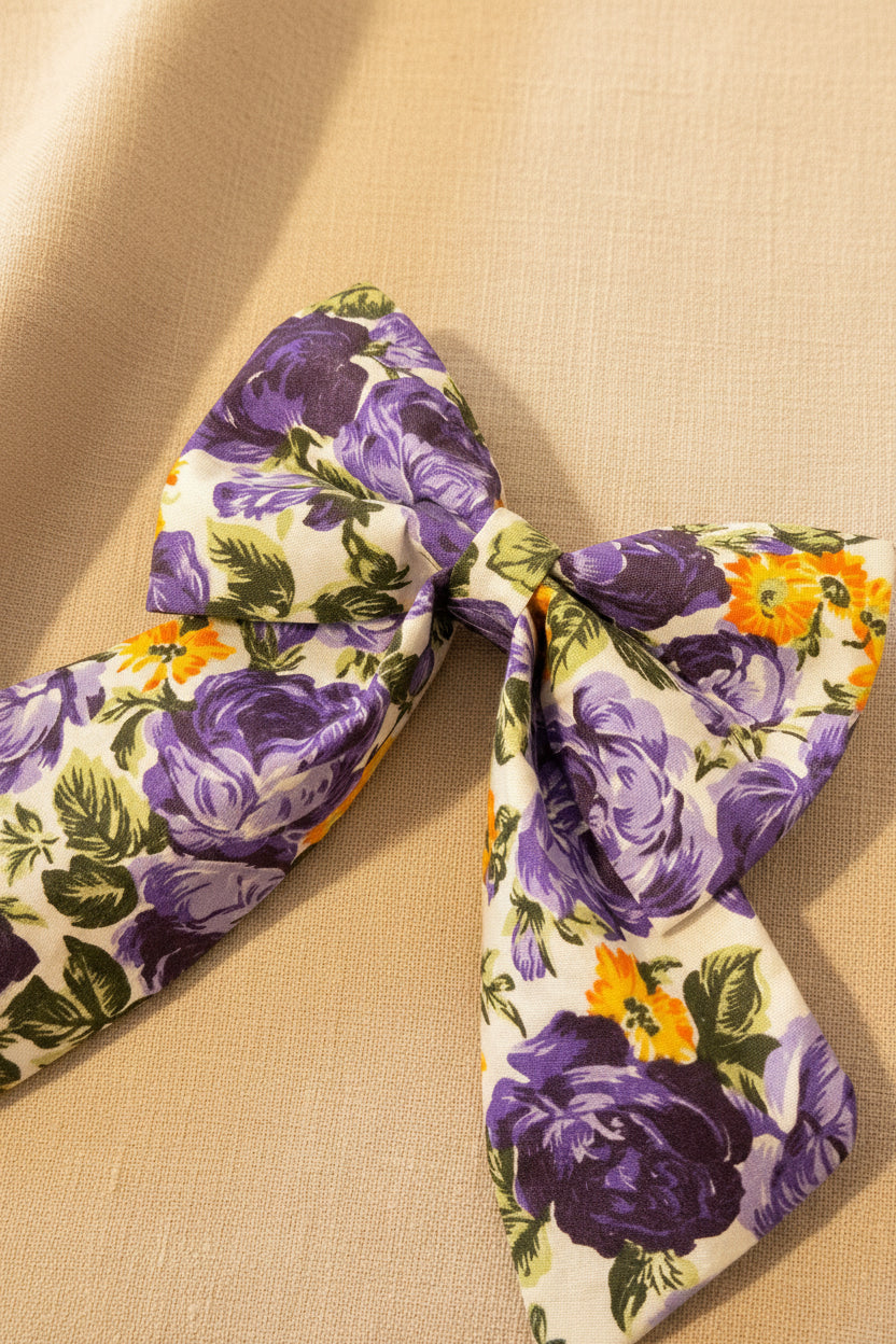 Vintage Rose Sailor Bow - Purple