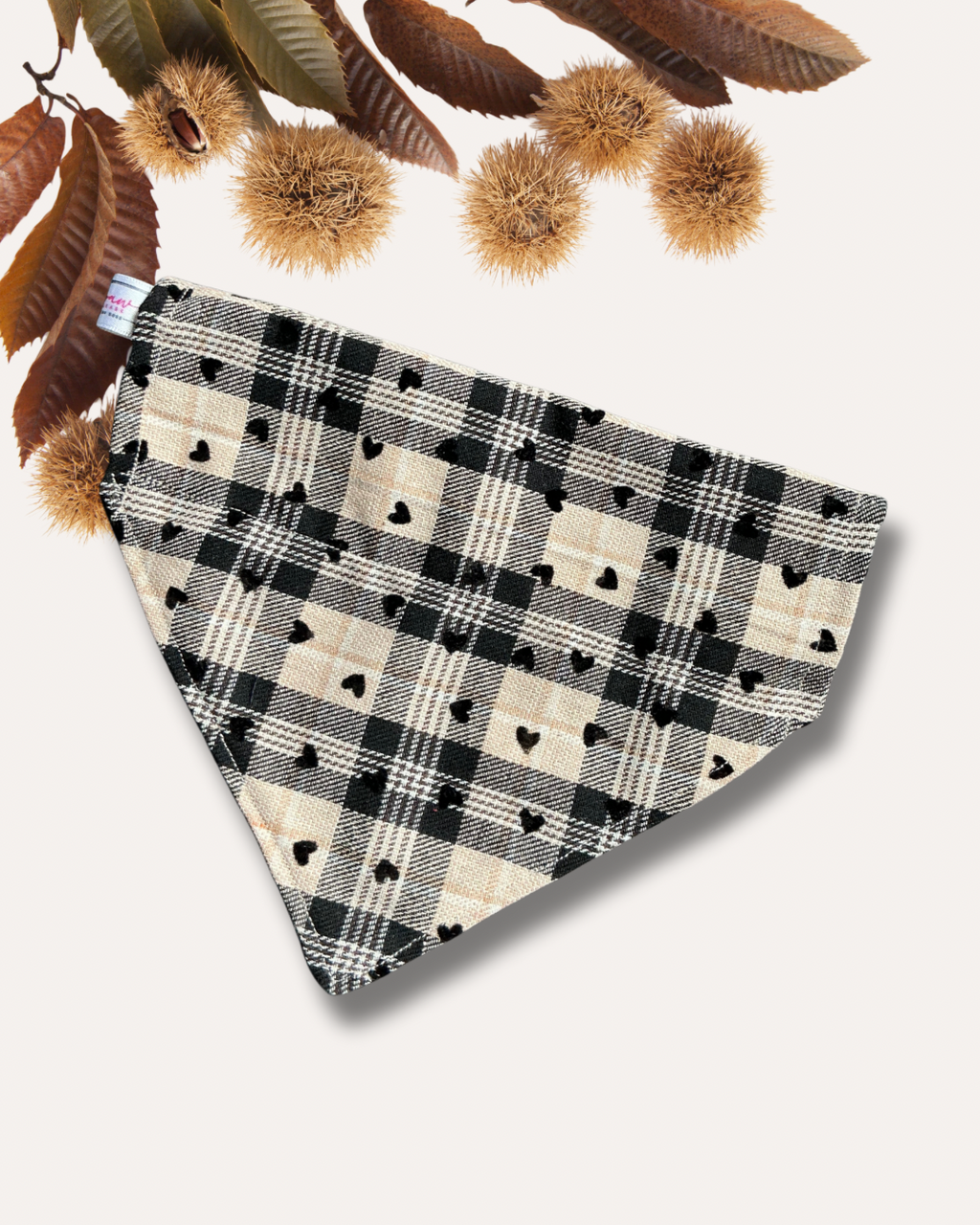 Heritage Hound Bandana - LOVE Heart Plaid