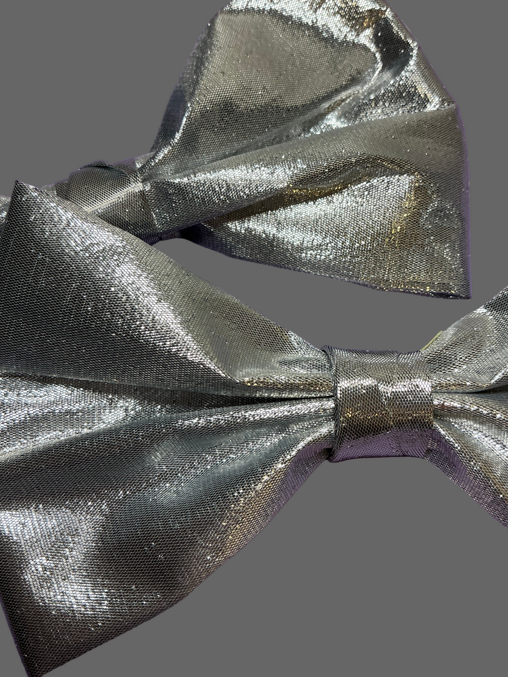 Organza Bow Tie - Silver