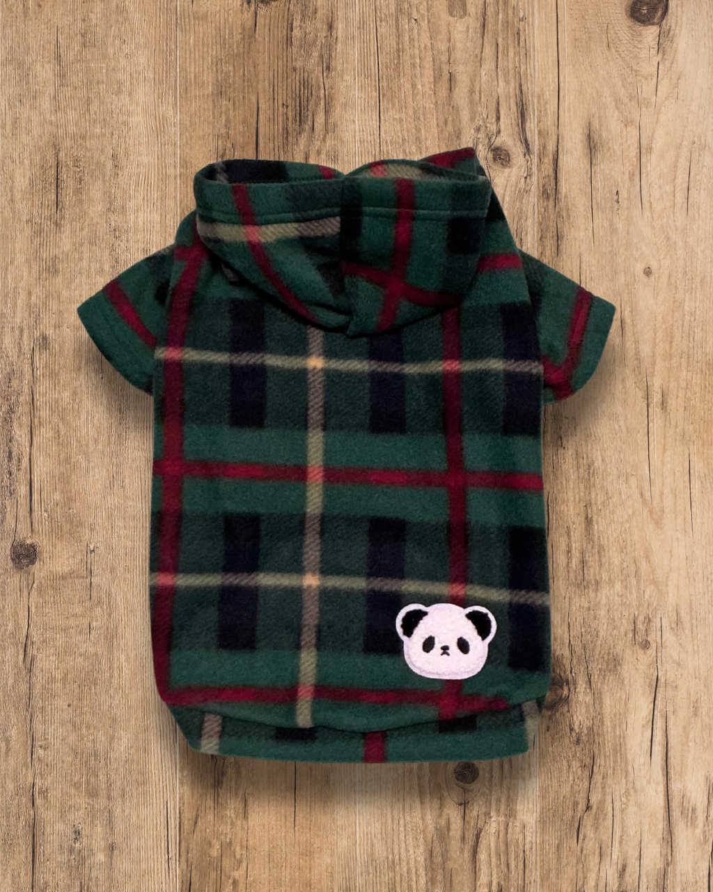 Cosy Plaid Hoodie - Panda