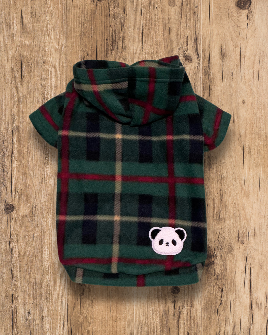 Cosy Plaid Hoodie - Panda