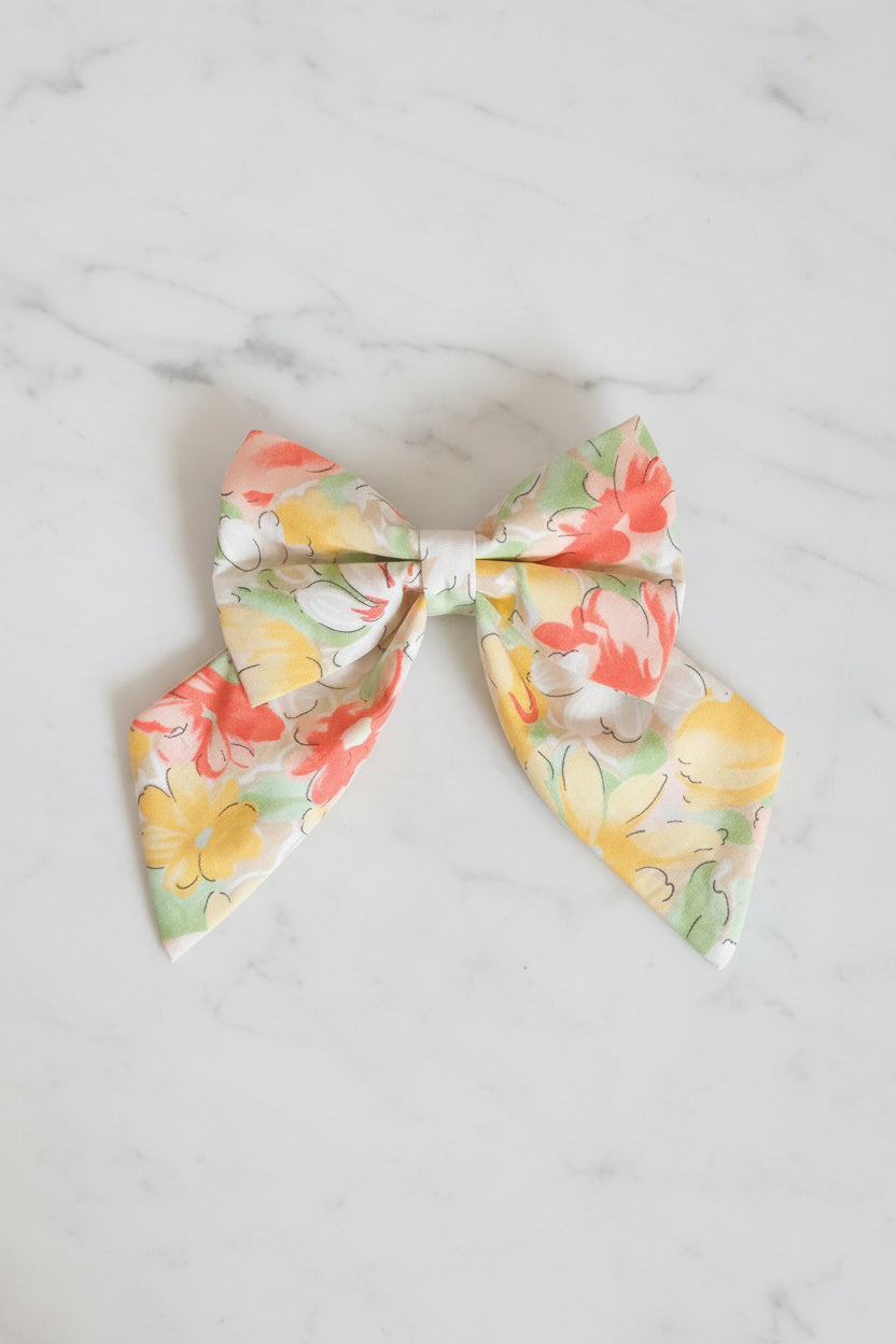 Blossom Breeze Spring Floral Dog Sailor Bow