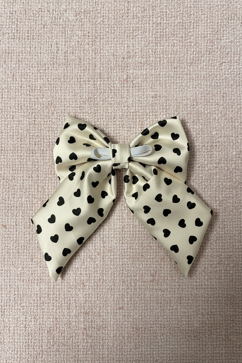 Black & White Heart Sailor Bow