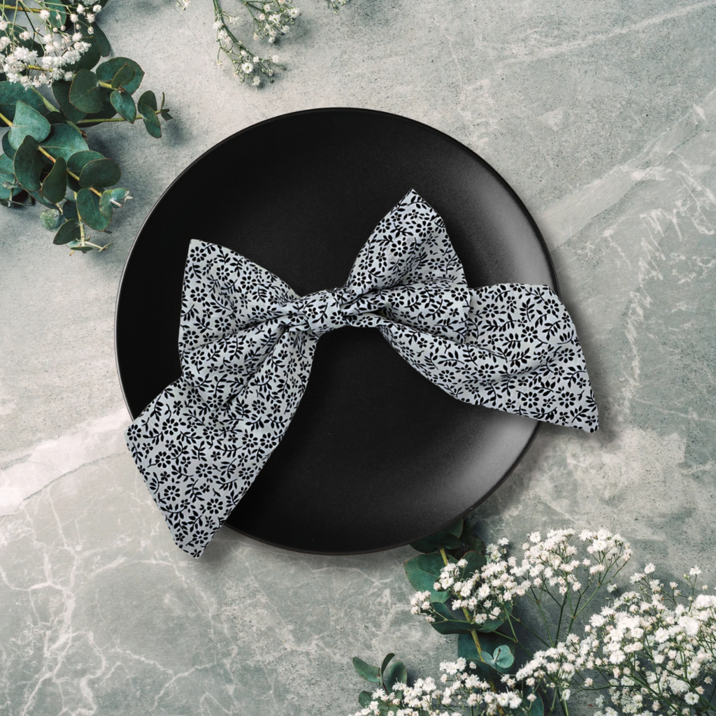 Mono Magic: Ditsy Print Sailor Bow