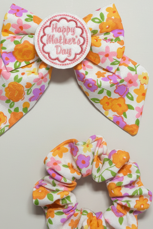 Limited Edition - Happy Mother’s Day Floral Sailor Bow