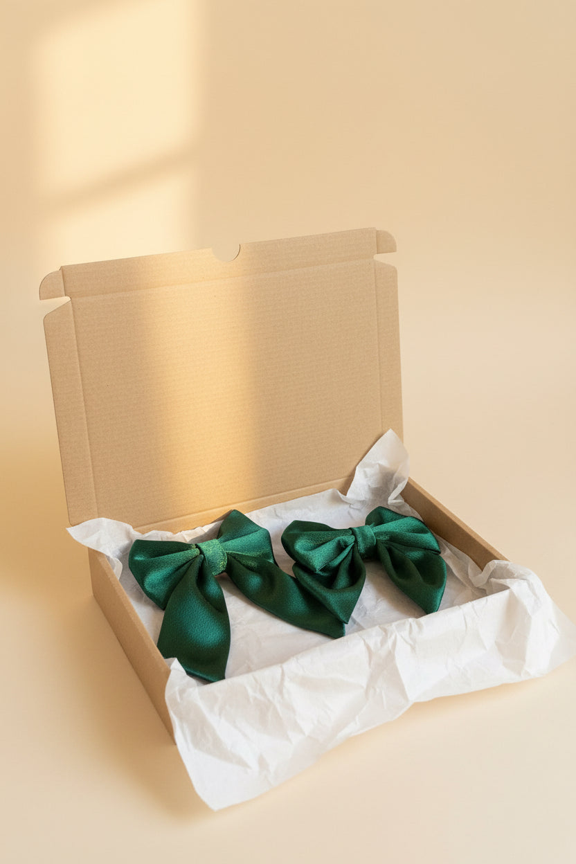 Social Season - Emerald Luxe Satin Mama & Me Matching Set
