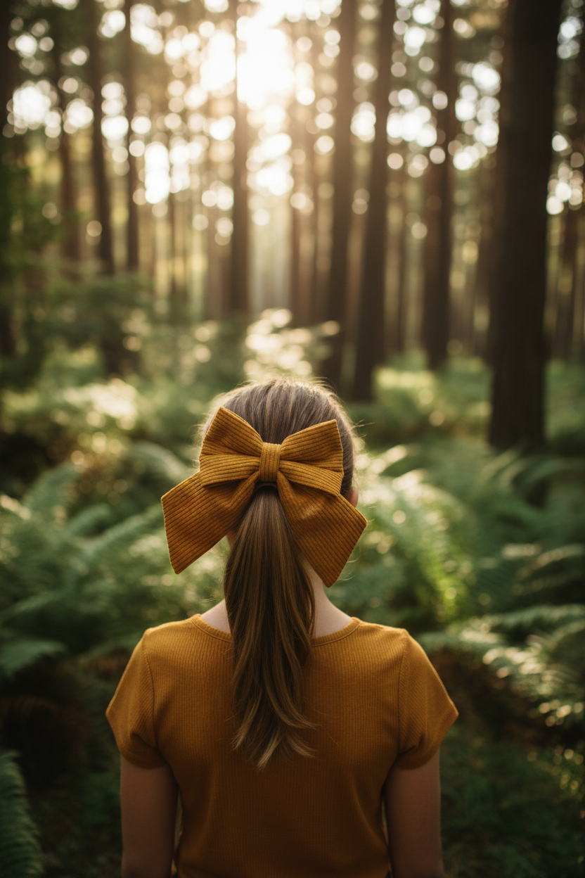 Corduroy Matching Hair Bows