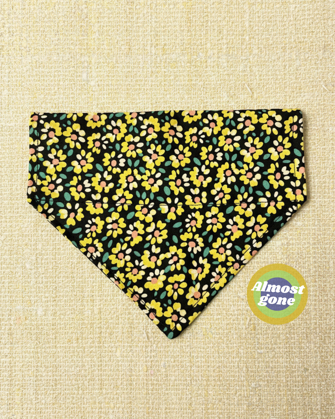 Floral Collar Bandana – Yellow Sunflower Print