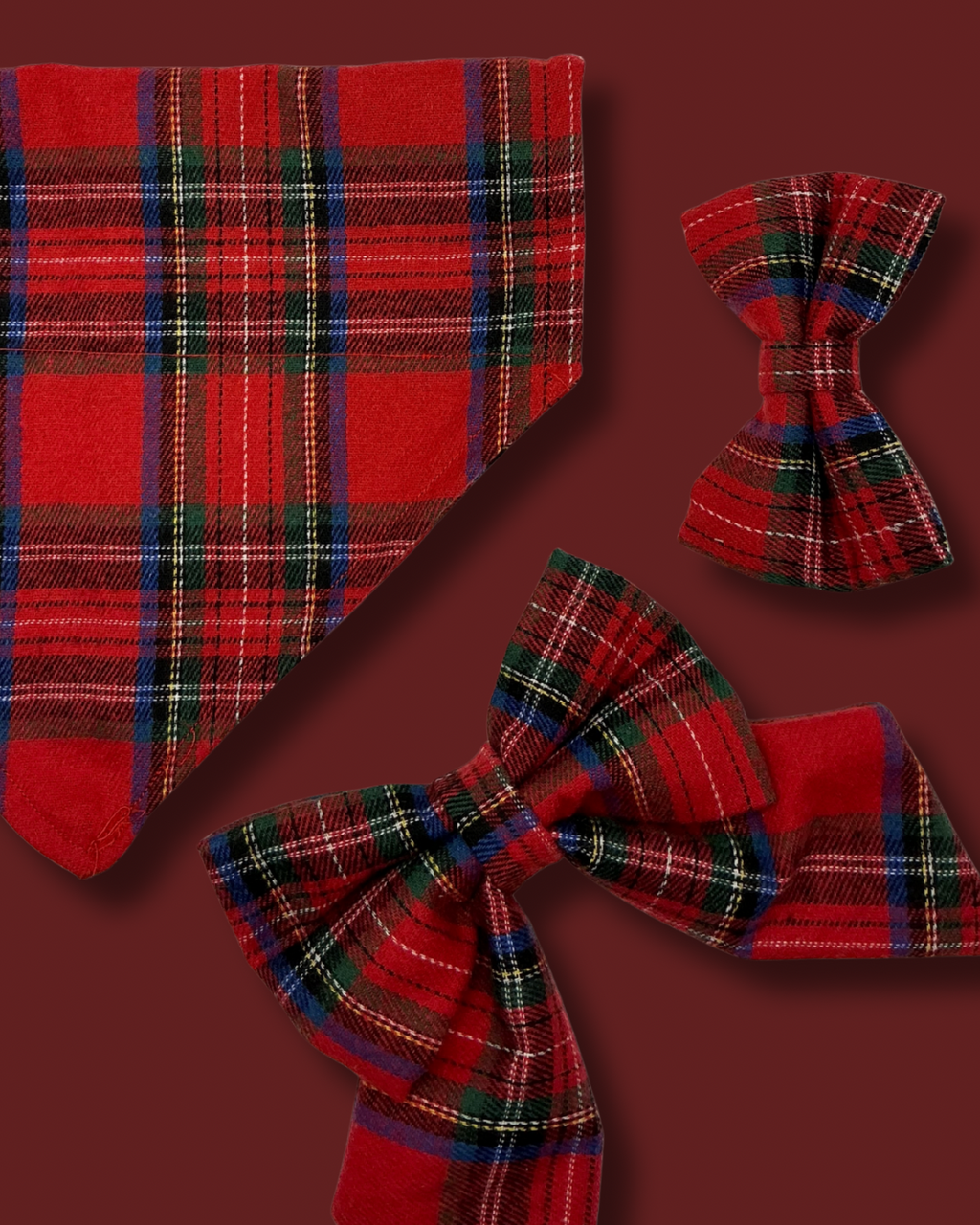 Heritage Hound - Festive Red Hair Bow